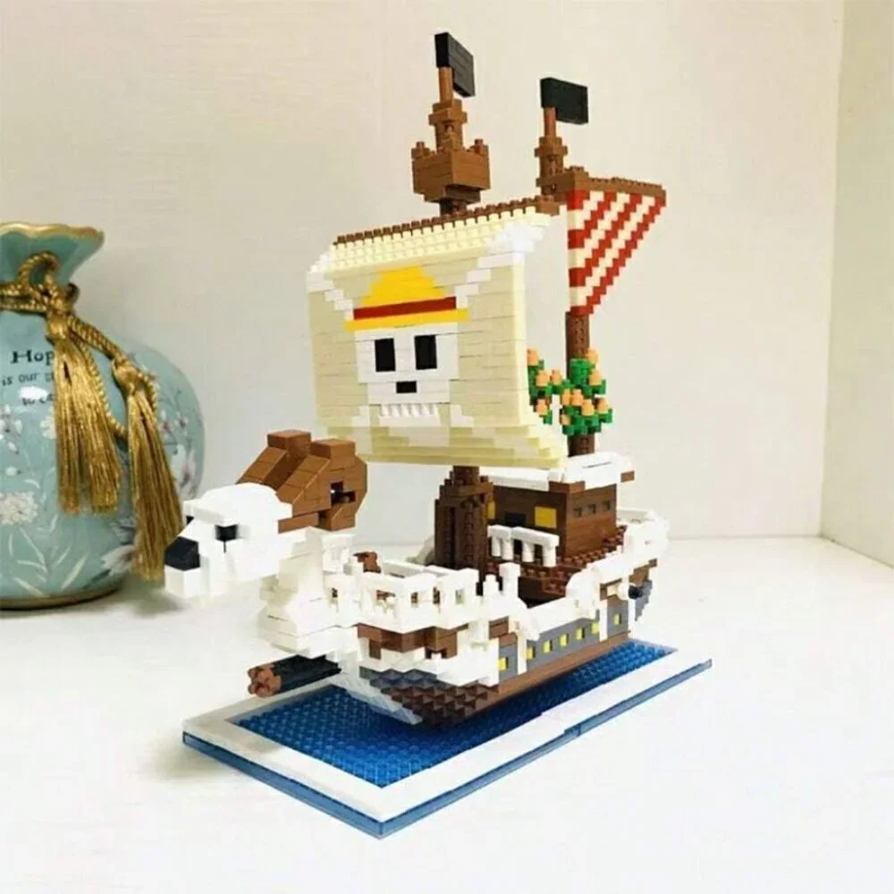 1pc Anime Pirate Ship Teen Building Blocks Sunshine Miles Merry World Of Warcrat